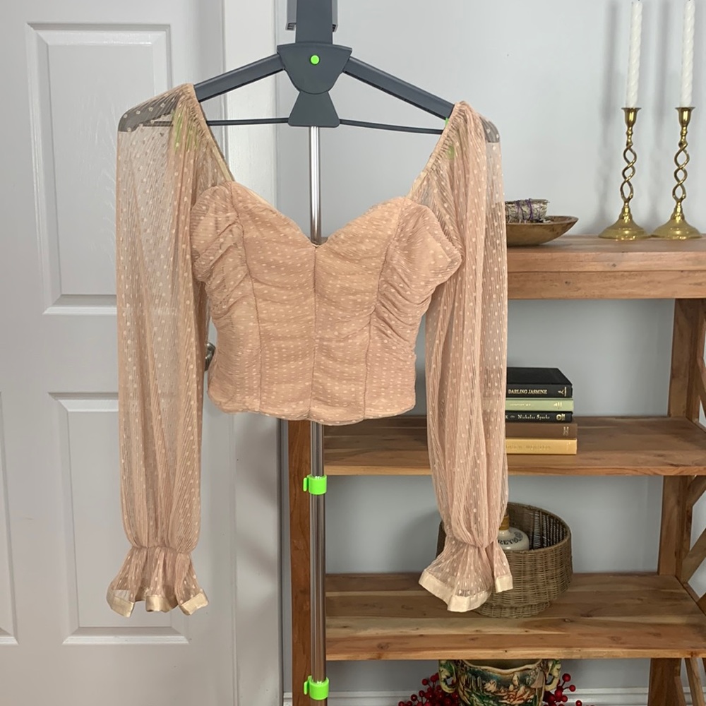 Flowy Puff Arm Blouse Size Small